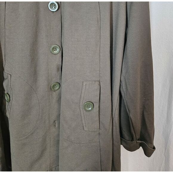 Christian Siriano New York Ponte A-Line Hooded Light Jacket Size 2X  Button-Up - Picture 4 of 7